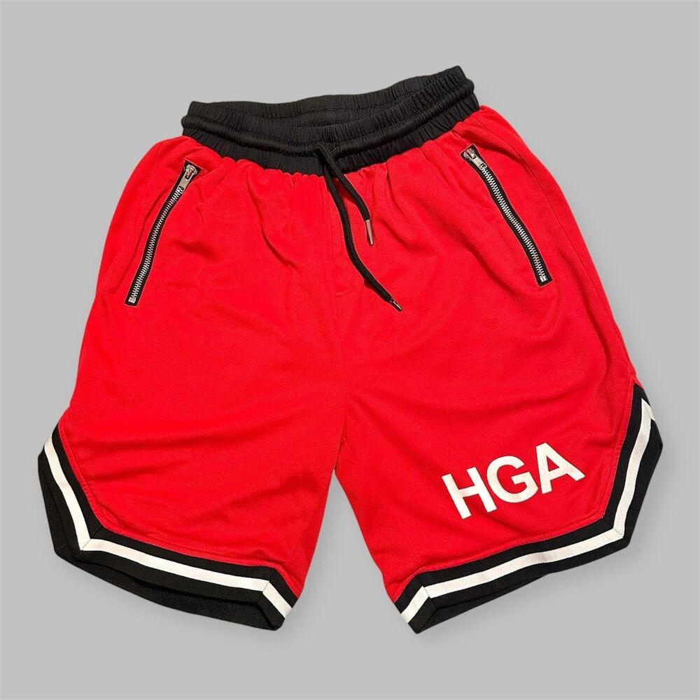 Native Supply HGA Mens Size Medium Red Mesh Lined Board Shorts